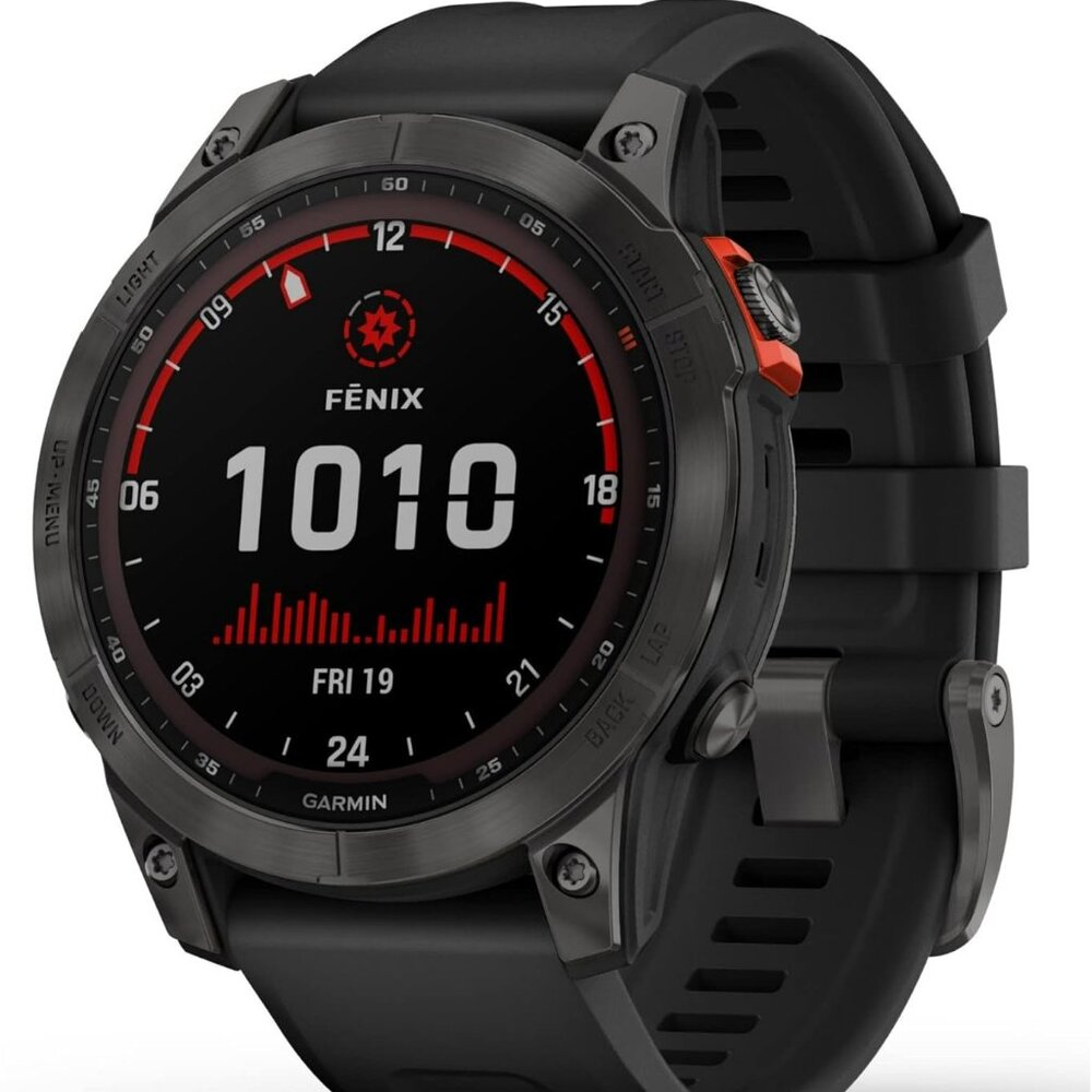 Garmin fenix 7 Solar, adventure smartwatch, with Solar Charging Capabilities